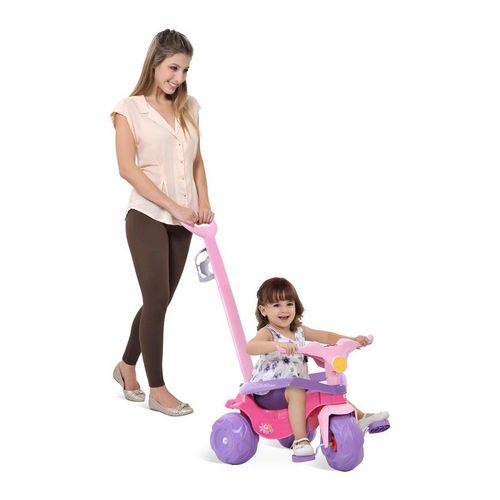 Tudo sobre 'Triciclo Motoban Passeio Premium Rosa e Roxo - Brinquedos Bandeirante'