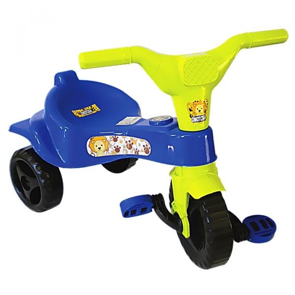 Triciclo Motoca Velotrol Tico Tico Infantil Azul Omotcha