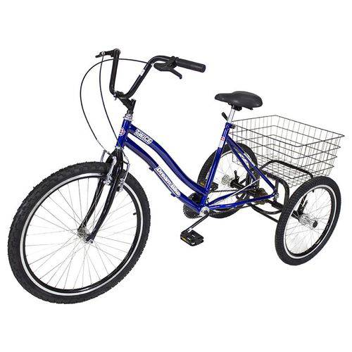 Tudo sobre 'Triciclo Pedal Twice AZUL Aro 26 - Dream Bike'