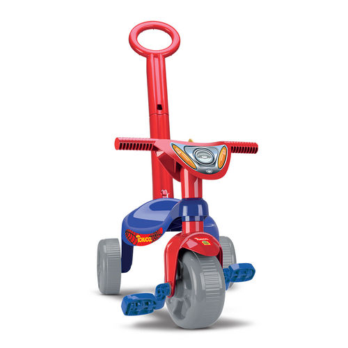 Triciclo Pedal Tchuco Heróis Super Teia com Haste - Samba Toys