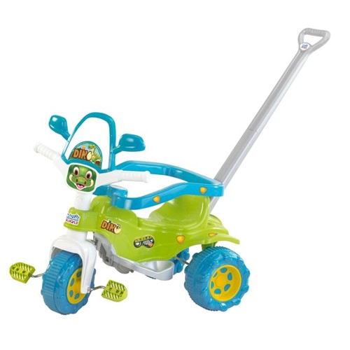 Triciclo Tico-Tico Dino Verde com Aro Protetor e Haste - Magic Toys - MAGIC TOYS