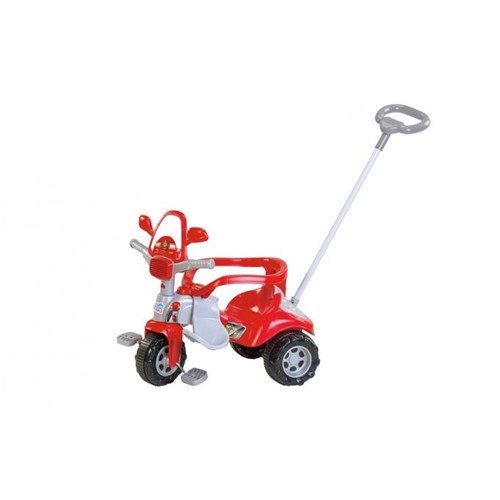 Triciclo Tico-Tico Zoom Bombeiro com Aro Protetor e Haste - Magic Toys - MAGIC TOYS