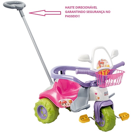 Triciclo Tico Tico Zoom Meg com Aro - Magic Toys