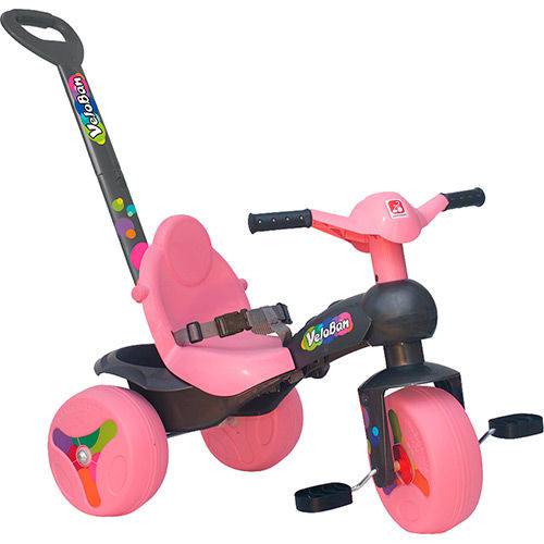 Triciclo Veloban Passeio Rosa - Brinquedos Bandeirante