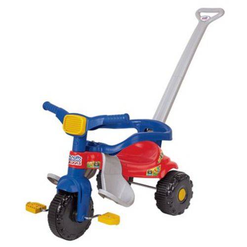 Triciclo Velotrol Bebe 1 Ano Azul/Rosa Empurrador 2560/2561 Magic Toys Menino ou Menina Barato