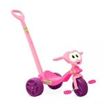 Triciclo Zoótico Passeio e Pedal Rosa Brinquedos Bandeirante Rosa