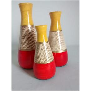 Trio de Vasos Decorativo