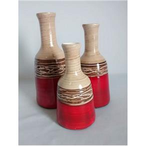 Trio de Vasos Decorativos