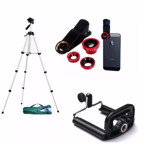 Tudo sobre 'Tripé 1,20 M Profissional Sl-2111 + Kit Selfie'