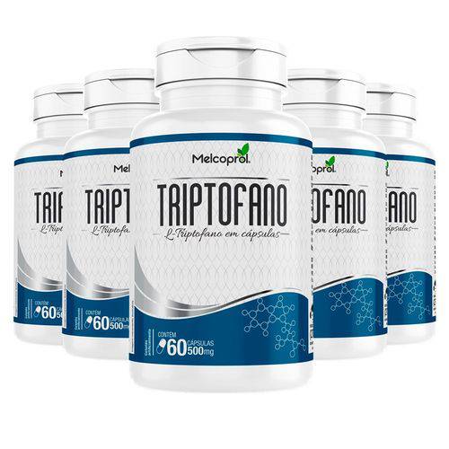 Triptofano 500mg - 5 Un de 60 Cápsulas - Melcoprol