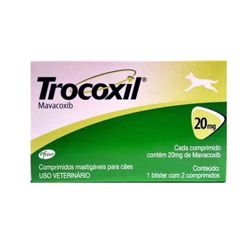 Trocoxil 20mg 2 Comp Zoetis Anti-inflamatório Cães