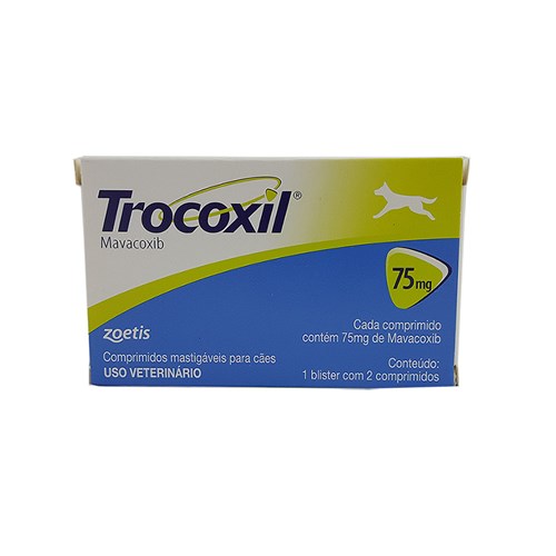 Trocoxil 75mg 2 Comp Zoetis Anti-Inflamatório Cães