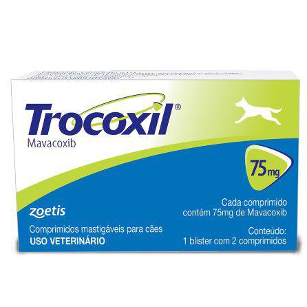 Trocoxil 75mg Zoetis 2 Comprimidos