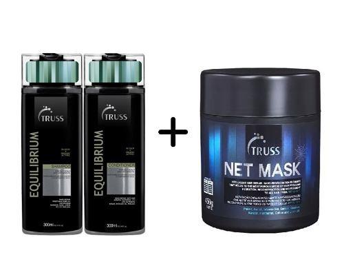 Truss Shampoo + Condicionador Equilibrium + Net Máscara 550g