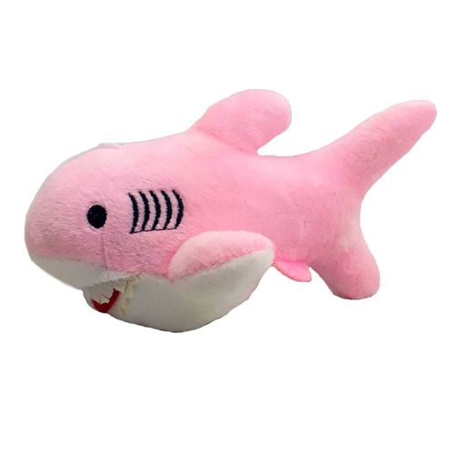 Tubarão Rosa de Pelúcia 17 Cm