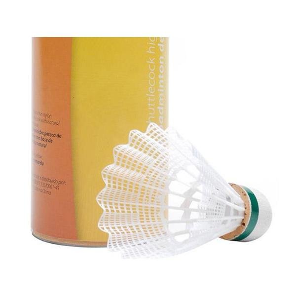 Tubo com 6 Petecas de Badminton, Material de Nylon - VOLLO VB600