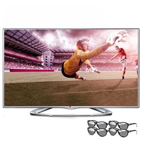 TV 42" Cinema 3D LED Full HD LG 42LA6130 com Tecnologia MHL, TruMotion 120hz, Função Dual Play e 4 Óculos 3D - TV Cinema 3D