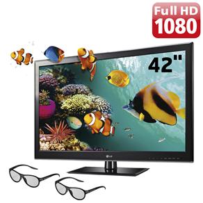 TV 42" Cinema 3D LED LG 42LM3400 Full HD com Conversor Digital, Entradas HDMI e USB, Conversor 2D – 3D e 2 Óculos 3D