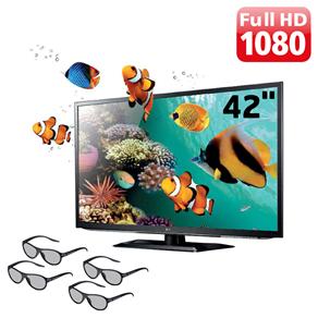 TV 42" Cinema 3D LED LG 42LM5800 Full HD com Conversor Digital, Entradas HDMI e USB e 4 Óculos 3D