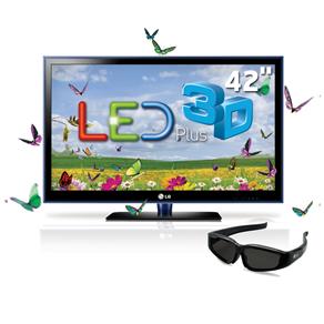 TV 42" 3D LED LG 42LX6500 Full HD C/ Conexão à Internet*, Entradas HDMI e USB, Conversor Digital, Bluetooth e 1 Óculos 3D - 240Hz