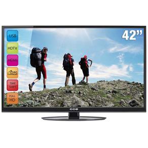 TV 42” LED CCE LK42D Full HD com Conversor Digital, Entradas HDMI e USB – Preto