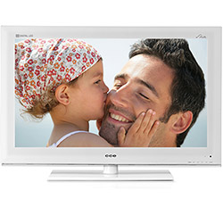TV 24" LED CCE LW2401 Branca, Full HD, Conexões HDMI e USB, Conversor Digital e Entrada P/ PC - CCE