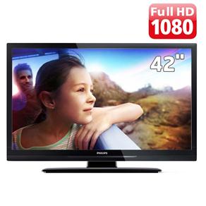 TV 42" LED Philips Série 3700 42PFL3707D/78 Full HD com Conversor Digital e Entradas HDMI e USB