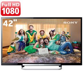TV 42" LED Sony KDL-42R475A Full HD com Conversor Digital, Rádio FM e Entradas HDMI e USB