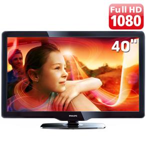 TV 40" LCD Philips Série 3000 40PFL3606D Full HD C/ Entradas HDMI e USB e Conversor Digital