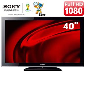 TV 40" LCD Sony Bravia KDL 40BX455 Full HD C/ Rádio FM e Entradas HDMI, USB e Conversor Digital