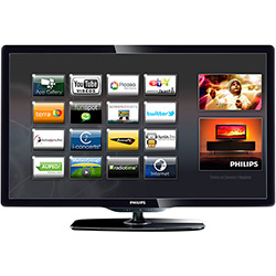 TV 40" LED Full HD - 40PFL5806D - Smart TV C/ Decodificador para TV Digital Embutido (DTV), 60Hz C/ Perfect Motion Rate* de 120Hz, Pixel Plus HD, 3 Entradas HDMI C/ Easylink, Entrada USB, Entrada PC - Philips