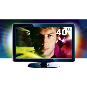 TV 40" LED Philips Série 6000 40PFL6605D Full HD C/ Ambilight, Entradas HDMI e USB e Conversor Digital - 120Hz