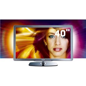 TV 40" LED Philips Série 8000 40PFL8605D Full HD C/ Ambilight, Conexão à Internet*, Entradas HDMI e USB e Conversor Digital - 120Hz