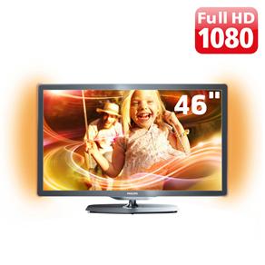 TV 46" LED Ambilight Philips Série 7000 46PFL7606D Full HD C/ Smart TV, Entradas HDMI e USB e Conversor Digital - 120Hz