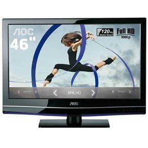 TV 46" LED AOC LE46H057D Full HD C/ Entradas HDMI e USB e Conversor Digital - 120Hz