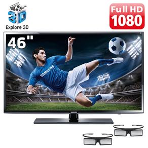TV 46" LED 3D Samsung Série 6 EH6030 UN46EH6030GXZD Full HD com Conversor Digital, Entradas HDMI e USB, Conversor 2D-3D e 2 Óculos 3D