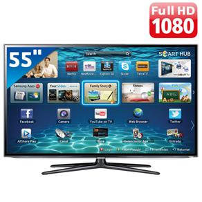 TV 55" Slim LED Samsung Série 6 ES6100 UN55ES6100GXZD Full HD com Smart TV, Conversor Digital e Entradas HDMI e USB