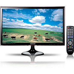 TV 27" LED Samsung T27A550 Full HD Conexões HDMI e USB e Entrada P/ PC
