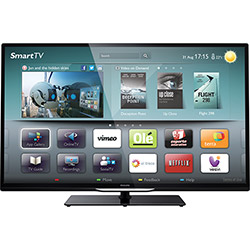 TV 39 LED Full HD C/ Smart TV, 3 HDMI, 2 USB, 360Hz, Wi-Fi - 39PFL4508 - Philips