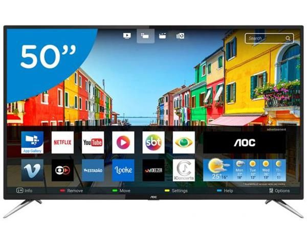 Tv Aoc 50" Led Smart - Ultra Hd 4k Hdmi Le50u7970s