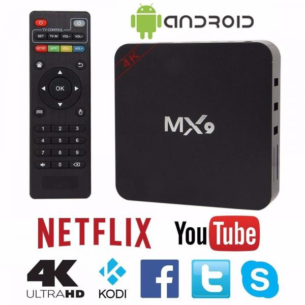 Tv Box Mx9 4k Android 7.1 Smart Youtube...