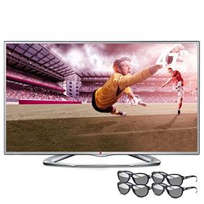 TV Cinema 3D LED 47" Full HD LG 47LA6130 com Tecnologia MHL, TruMotion 120hz, Função Dual Play e 4 Óculos 3D
