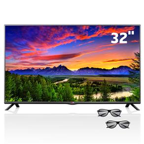 TV Cinema 3D LED 32” HD LG 32LB620B com Painel IPS, Conversor 2D-3D, Entrada USB, Entradas HDMI e 2 Óculos 3D