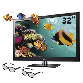 TV 32" Cinema 3D LED LG 32LM3400 com Conversor Digital, Entradas HDMI e USB, Conversor 2D – 3D e 2 Óculos 3D
