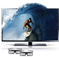 TV 3D LED 46" Samsung UN46EH6030 Full HD - 2 HDMI USB 240Hz 2 Óculos 3D