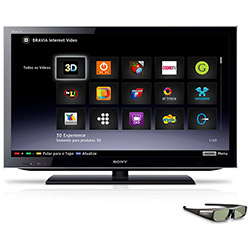 TV 3D LED 32" Sony KDL-32HX755 Full HD - 4 HDMI 2 USB Óculos 3D