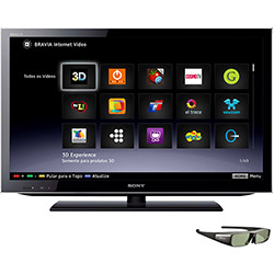 TV 3D LED 55" Sony KDL-55HX755 Full HD - 4 HDMI 2 USB Óculos 3D