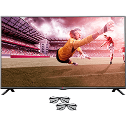 TV 3D LED 32" LG 32LB620B HD 2 HDMI 1 USB 60Hz 2 Óculos 3D Frequência (120Hz)