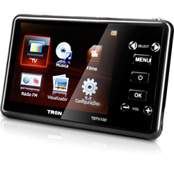 TV Digital 3,5" LCD Preto, MP3, Radio FM - TDTV-100 - Tron