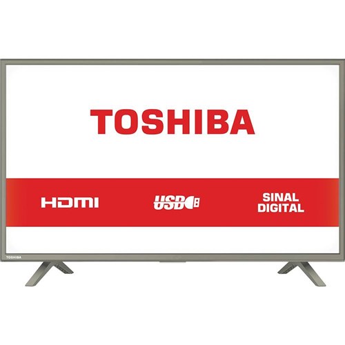 TV LED 32", 3 HDMI, 1 USB, 2 Antena RF Toshiba Bivolt 32L1800